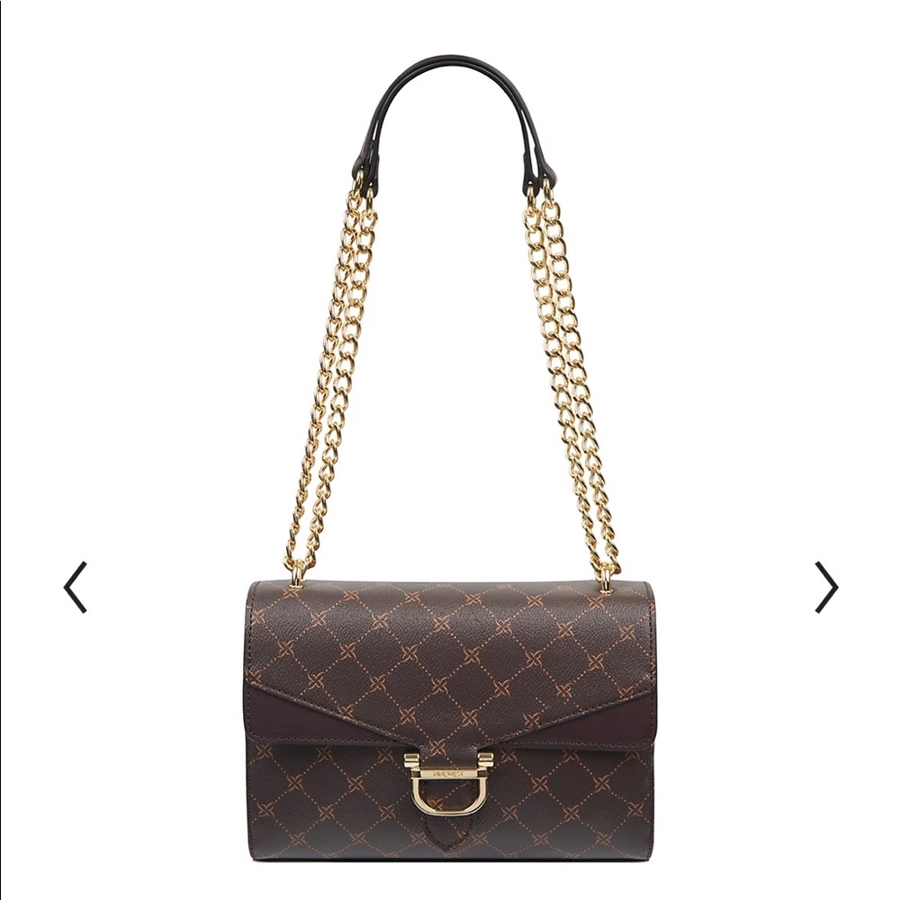 Nine West Bedford Convertible Flap Crossbody Bag Purse Adjustable Chain Strap